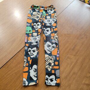 Lularoe L-XL Kids Leggings Halloween Witch  Mummy Dracula